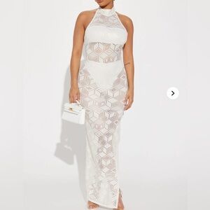 Angelic Metallic Maxi Dress